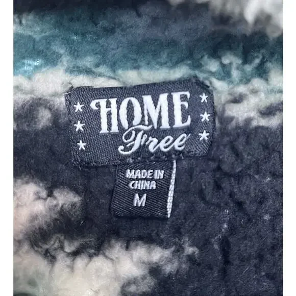 Home Free Aztec Design Pull Over Teddy Cozy OHIO Sweatshirt Sweater Size Medium - Picture 10 of 15